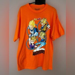 Dragon Ball Z Boys “Z Warriors”Short Sleeve Crew Neck Orange T-Shirt Youth Large